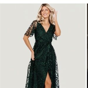 Baltic Born Marseille Embossed Maxi Dress - Green - large